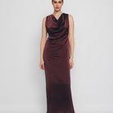 THELMA EVENING DRESS, Wine