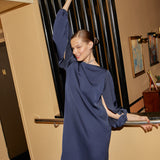 STELLA DRESS, Dark blue