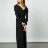 ANETTE EVENING DRESS, BLACK