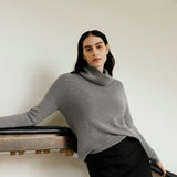 BEATE SWEATER, Grey melange