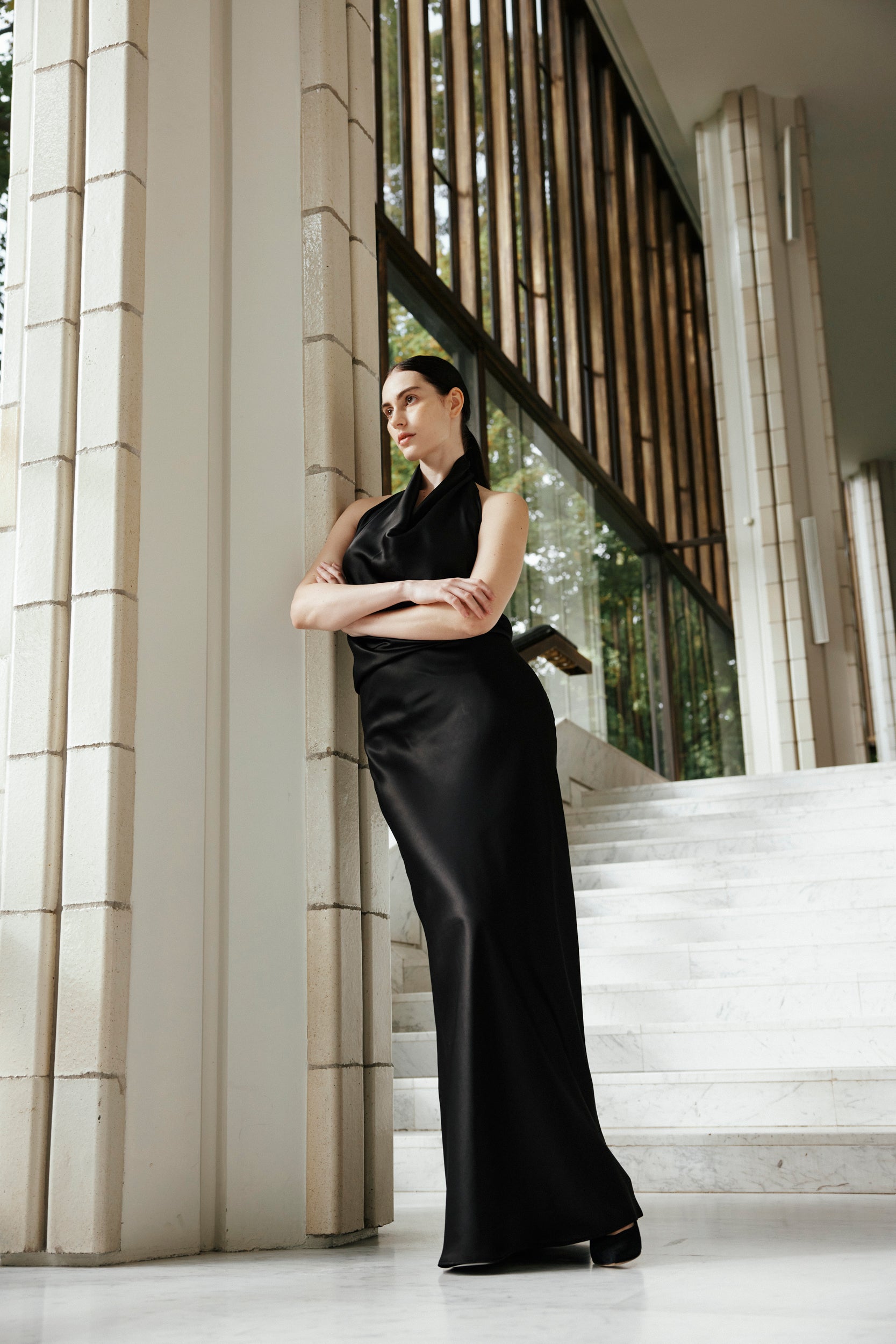 ODESSA EVENING DRESS, Black