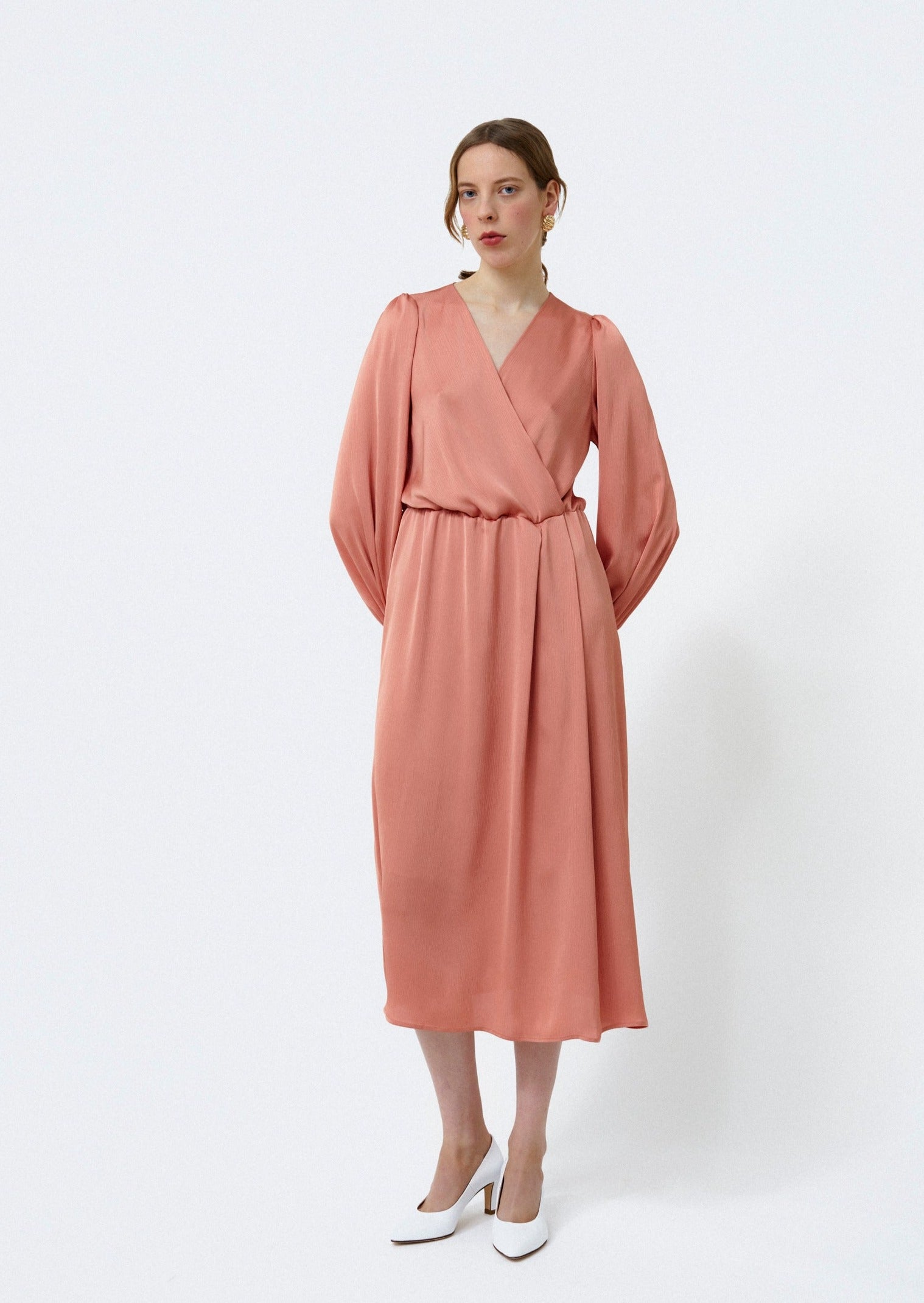 EMILY DRESS, Vintage coral