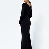 ROXANNE EVENING DRESS, BLACK