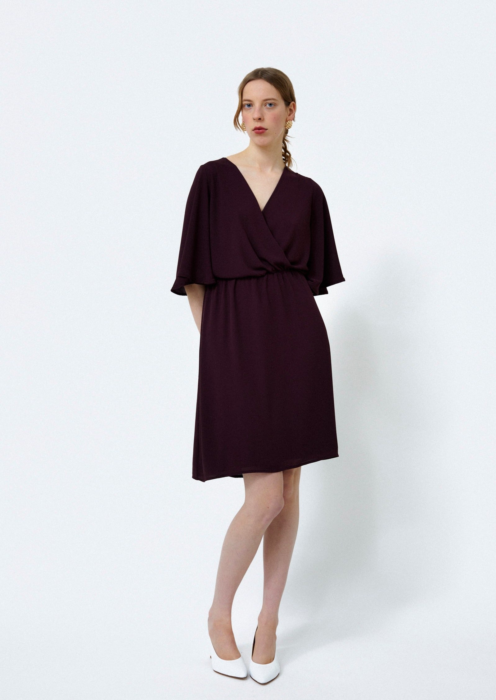 INGA DRESS, Midnight plum