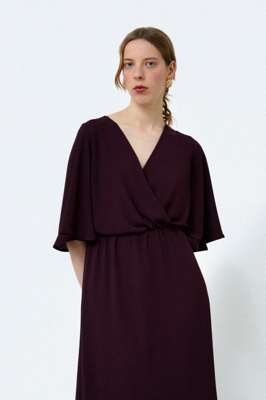 INGA DRESS, Midnight plum