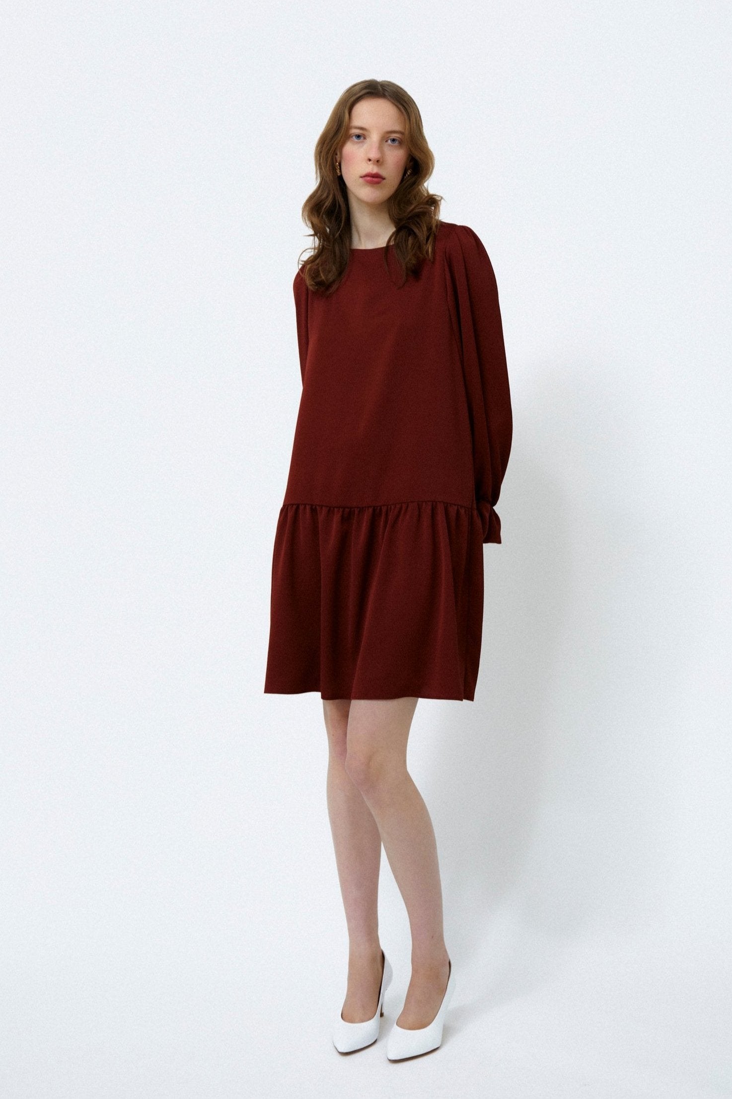 BIANCA DRESS, Chestnut