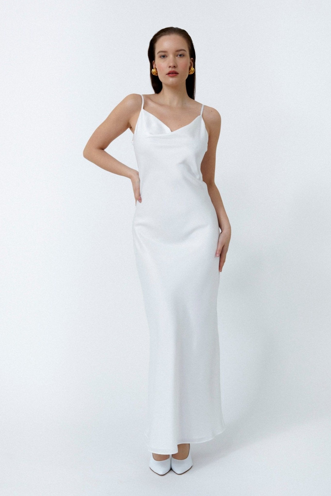 WAVE GOWN, WHITE