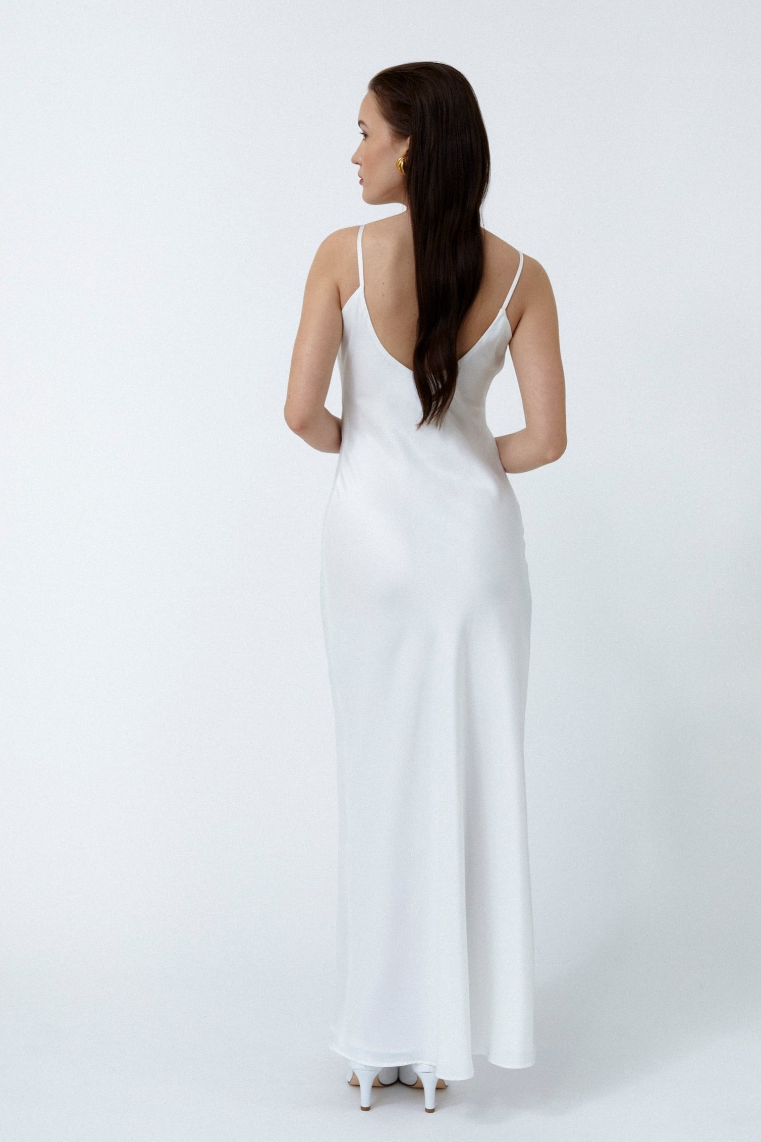 WAVE GOWN, WHITE