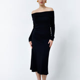 JOANNA MERINO DRESS, Black