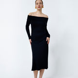 JOANNA MERINO DRESS, Black