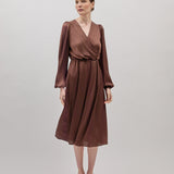 LUNA DRESS, Brown