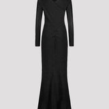 LIZZ EVENING DRESS, Glitter black