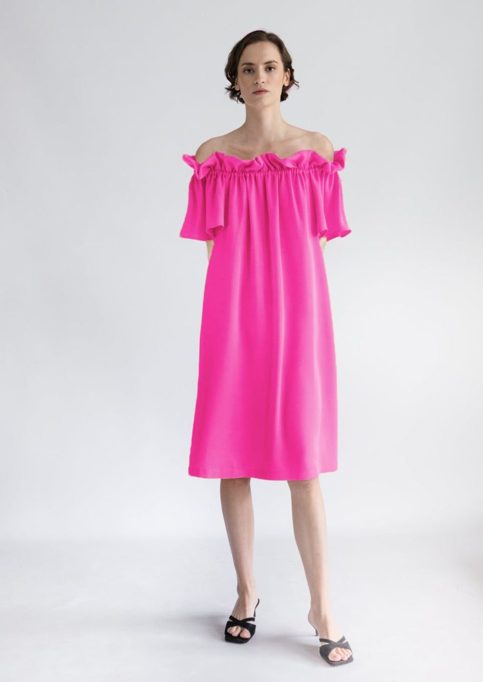 PENNY DRESS, Hot pink