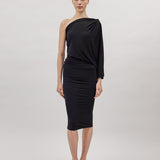 SHOULDER DRESS, Black