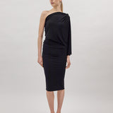 SHOULDER DRESS, Black