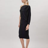 SHOULDER DRESS, Black