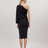 SHOULDER DRESS, Black