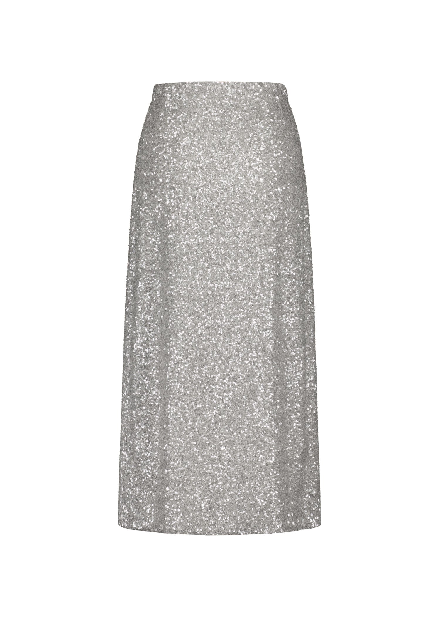 SIRI PAILLETTE SKIRT, Silver