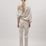 SORROW SATIN JUMPSUIT, Cream