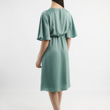INGA SATIN DRESS, Salvia