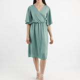 INGA SATIN DRESS, Salvia