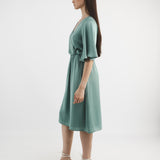 INGA SATIN DRESS, Salvia