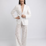 MAY PAILLETTE PANTS, White