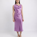 WATERFALL DRESS, Mauve