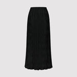 Black pleated skirt on a light gray background
