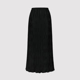 Black pleated skirt on a light gray background