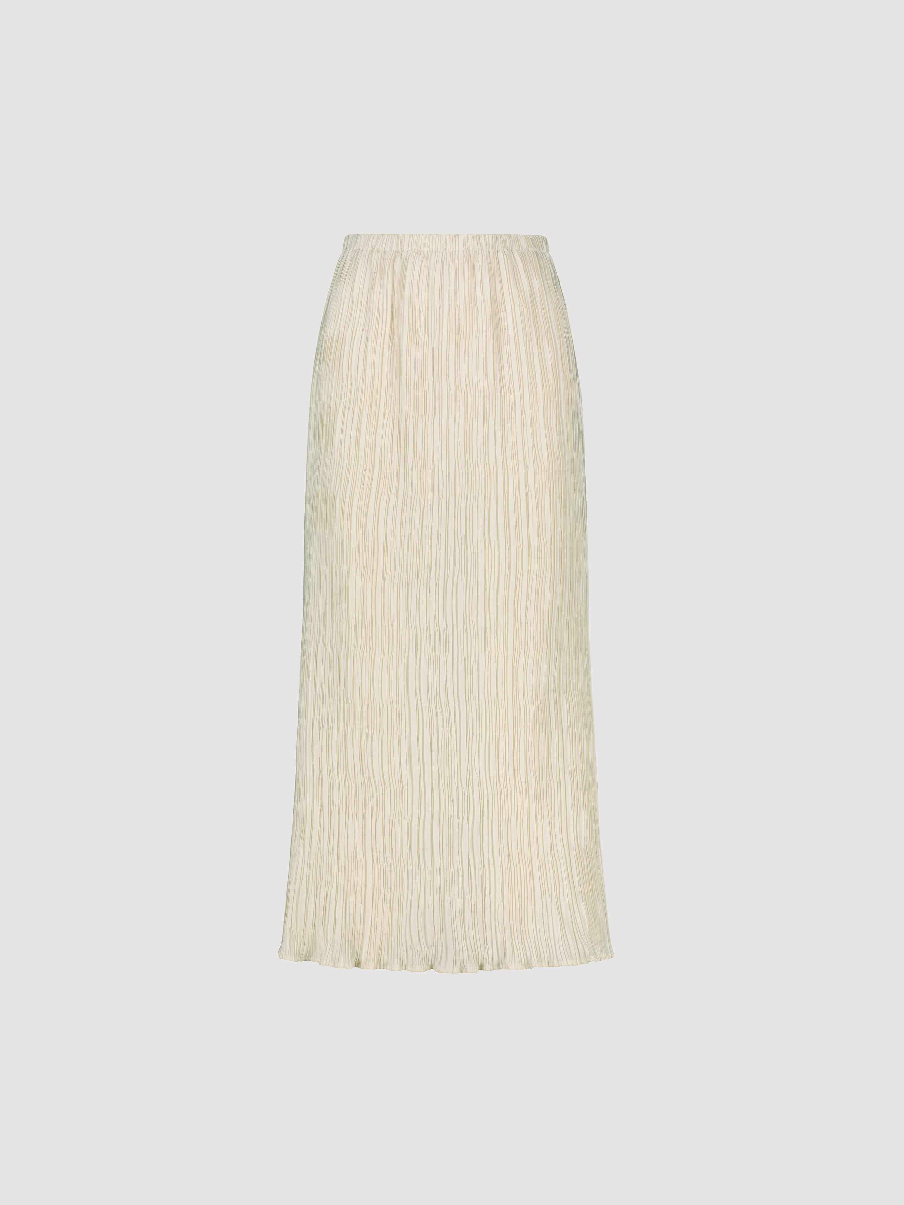 Beige pleated skirt on a light gray background