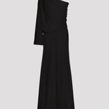 SHOULDER EVENING DRESS, Black