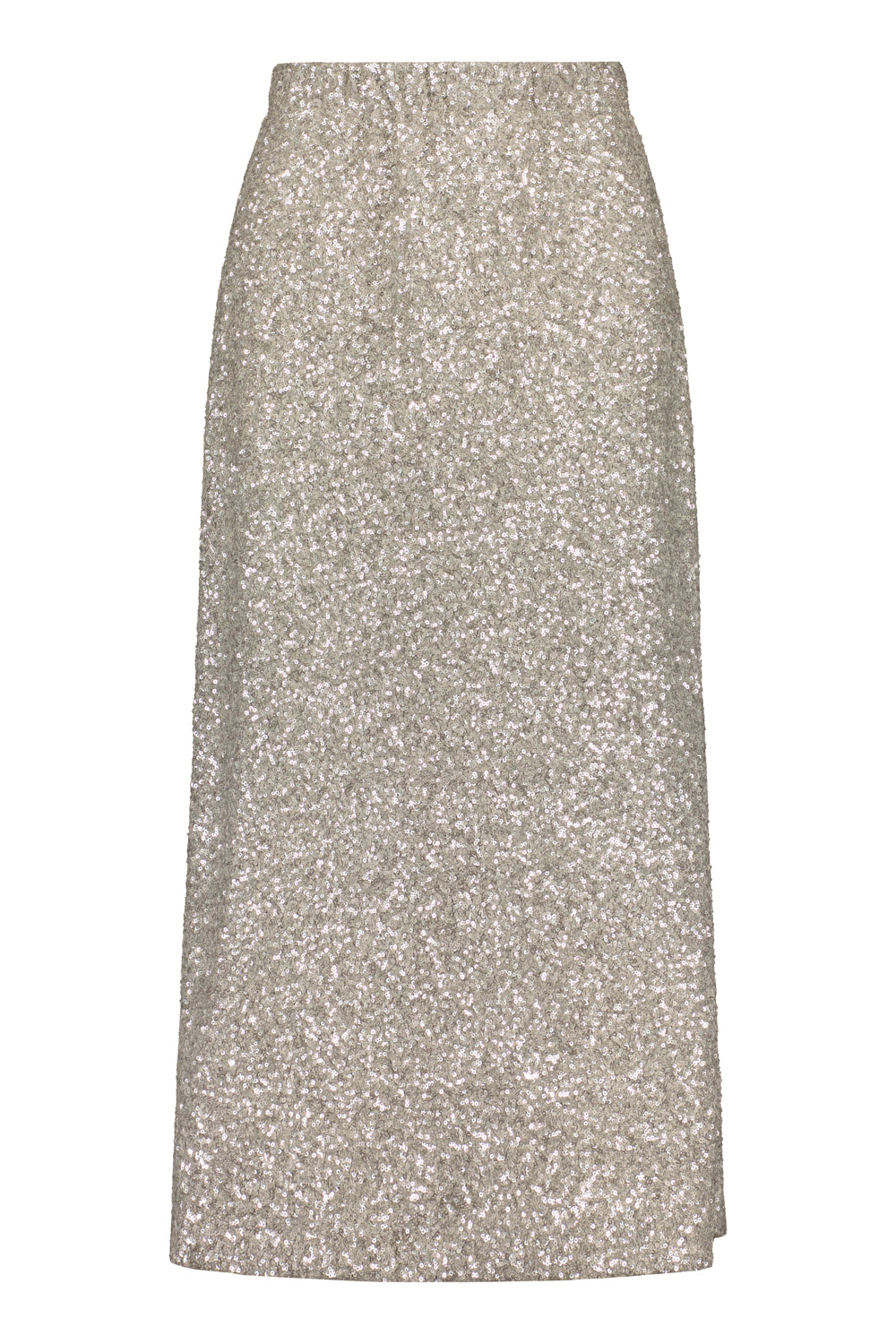 SIRI PAILLETTE SKIRT, Silver