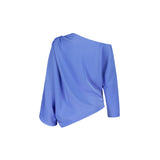 SORROW SATIN BLOUSE, Bluebell