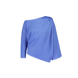 SORROW SATIN BLOUSE, Bluebell