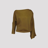 SORROW SATIN BLOUSE, Kiwi