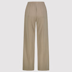 Beige wide-leg pants on a light gray background