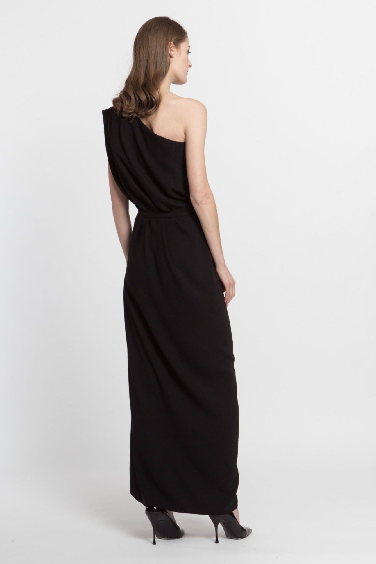 TULIP MAXI DRESS, BLACK