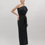 TULIP MAXI DRESS, Black