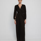 VALENCIA EVENING DRESS, Black