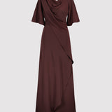 VENLA EVENING DRESS, Wine
