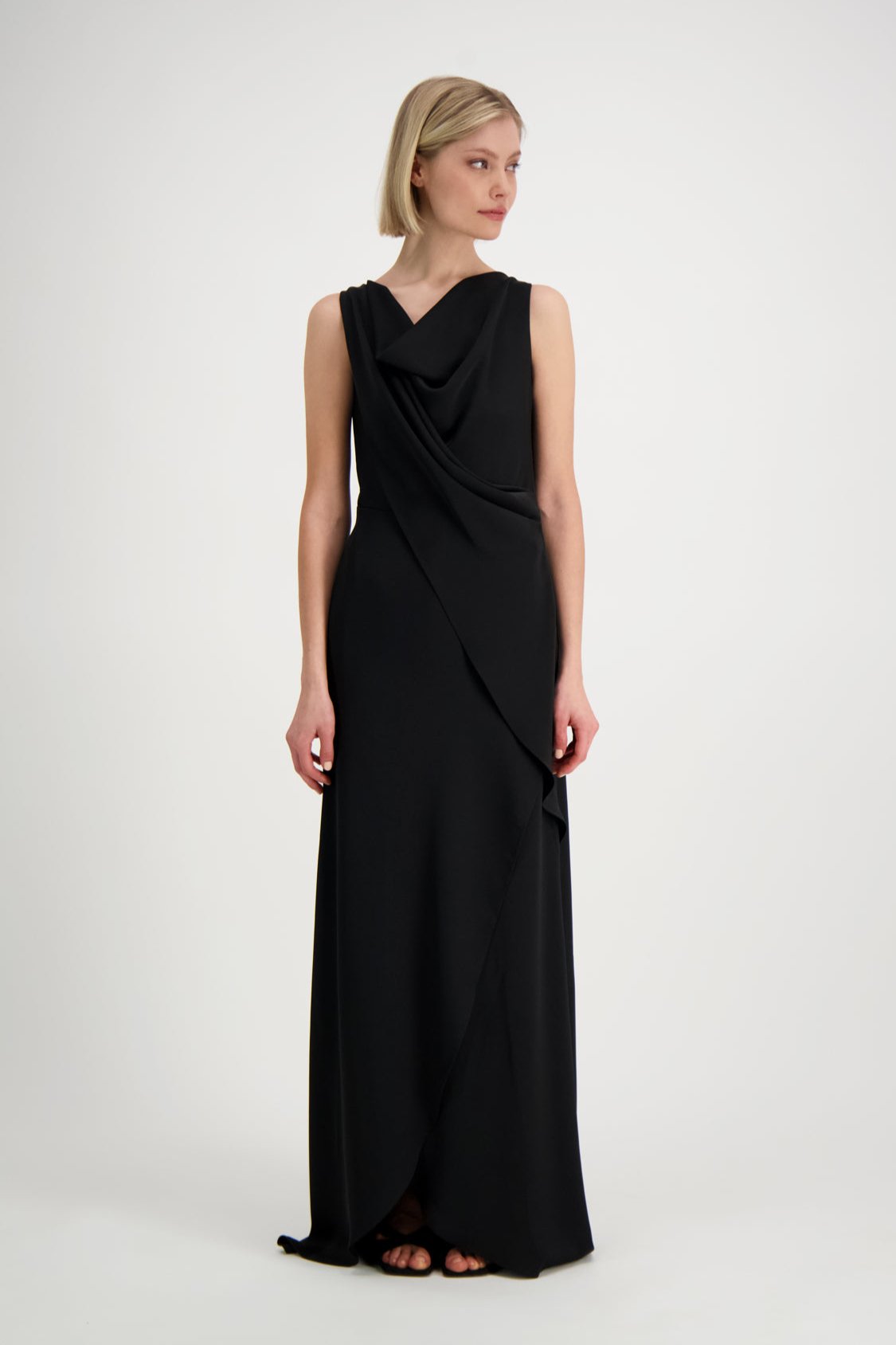 VIOLA EVENING DRESS, BLACK