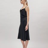 WAVE COCKTAIL DRESS, Black
