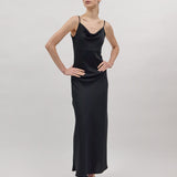 WAVE MAXI DRESS, Black