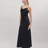 WAVE MAXI DRESS, Black