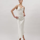 WILLOW SATIN DRESS, Ivory