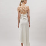 WILLOW SATIN DRESS, Ivory