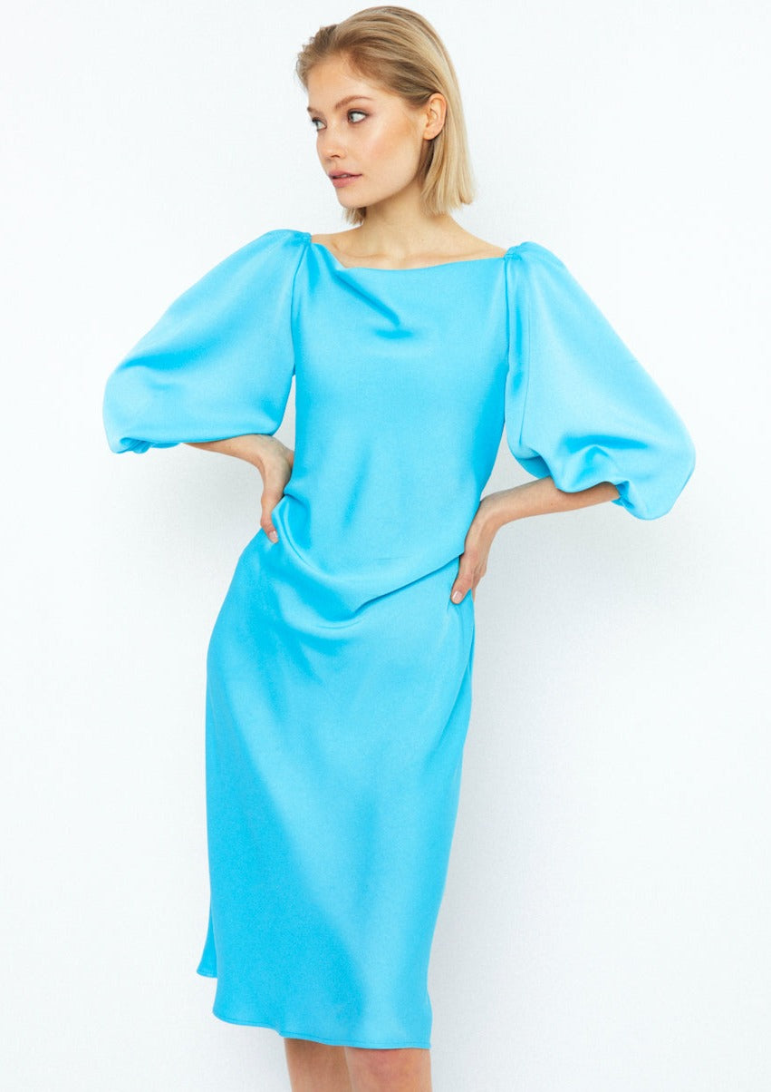 WANDA DRESS, Turquoise