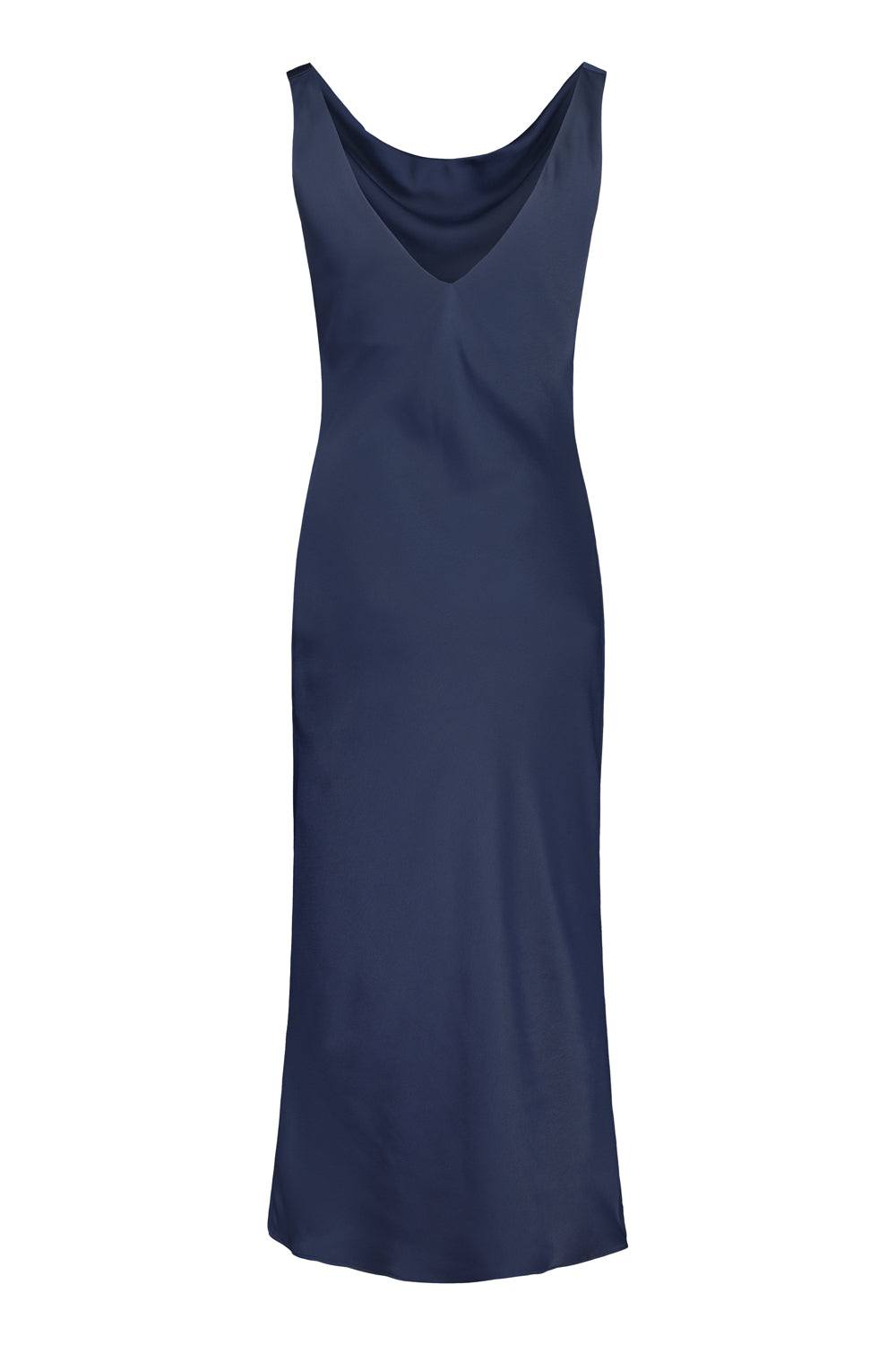 WATERFALL DRESS, Dark blue