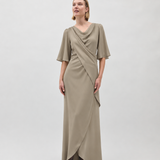 VENLA EVENING DRESS, Taupe
